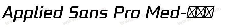 Applied Sans Pro Med字体转换
